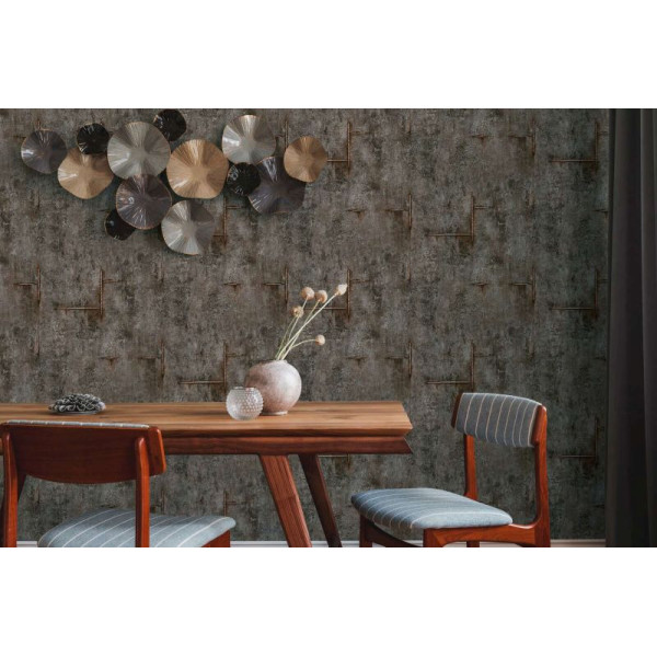 Tapet stil industrial maro