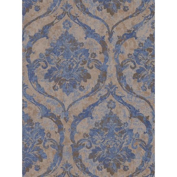 Tapet baroc texturat albastru