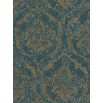 Tapet baroc texturat verde