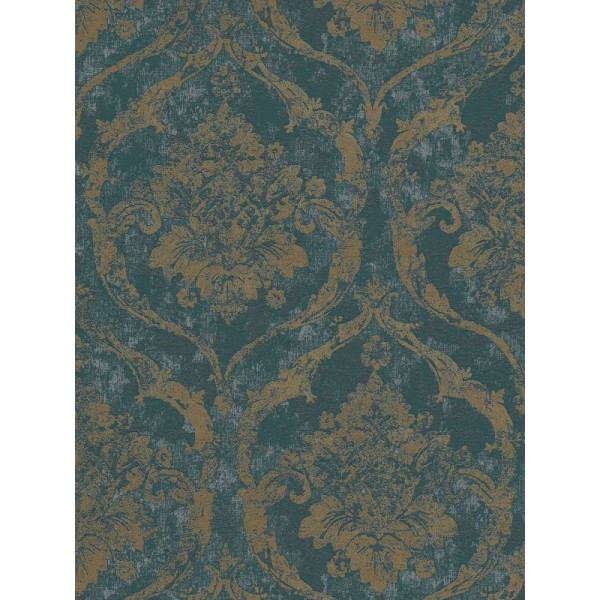 Tapet baroc texturat verde