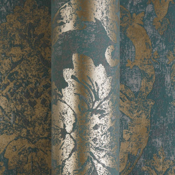 Tapet baroc texturat verde