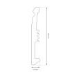 Plinta polimer Arbiton STIQ XL STX120 100 mm
