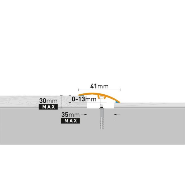 Prag de trecere cu diferenta de nivel SM2 titan 186 cm