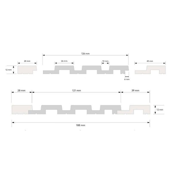 Terminatie dreapta panou Cashmere L0201K 2.70 m