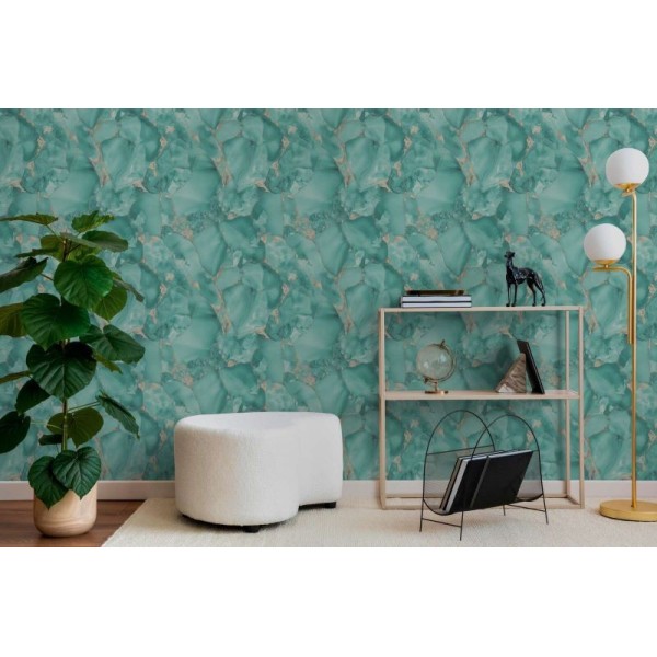 Tapet imitatie marmura verde PintWalls