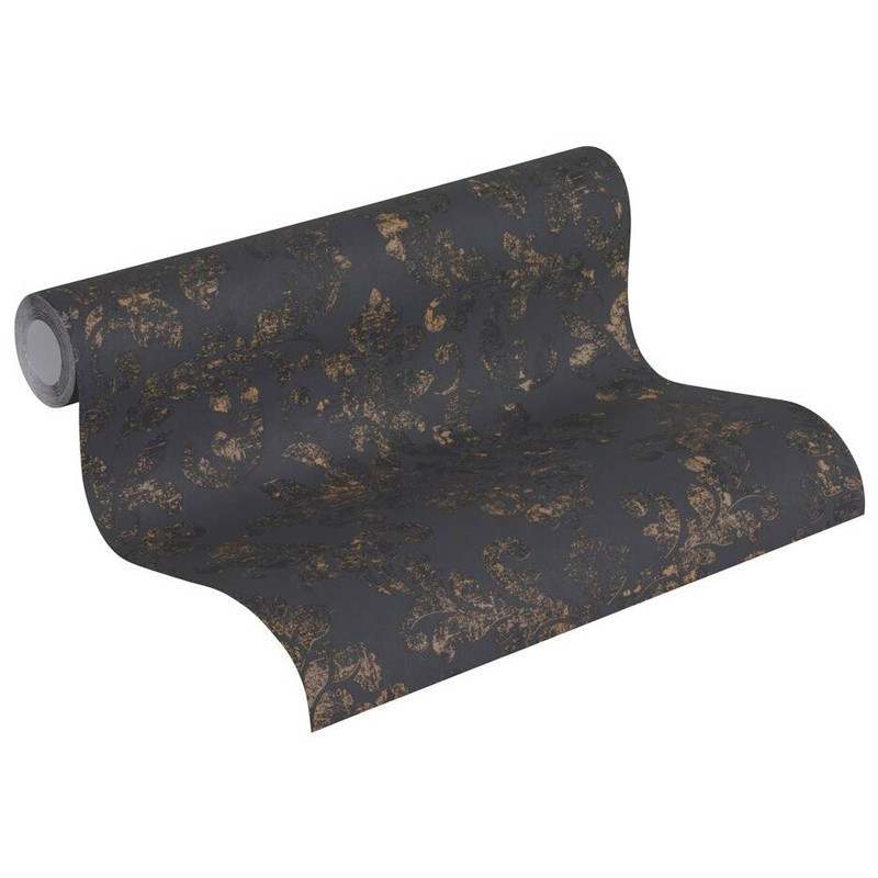 tapet-dormitoare-baroc-negru-auriu-detaliu