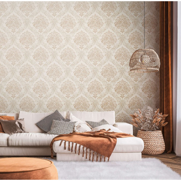 tapet-baroc-metalizat-crem-auriu-ambient