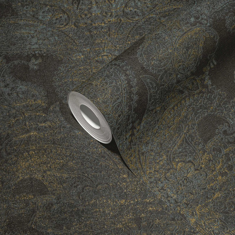 tapet-baroc-negru-detaliu
