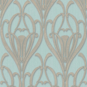 Tapet Art Deco bleu Mata Hari