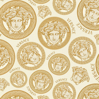 Tapet Medusa crem Versace