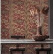 tapet-rustic-etno-rosu-bej-ambient