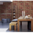 tapet-rustic-etno-rosu-bej-ambient