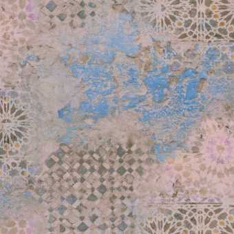 Tapet oriental mozaic bleu-bej
