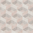 Tapet geometric Retro crem