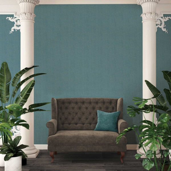 tapet-imitatie-textil-chic-albastru-ambient