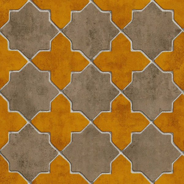 Tapet Faianta orientala galben-gri New Walls
