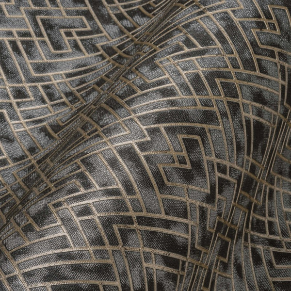 tapet-art-deco-negru-auriu-detaliu