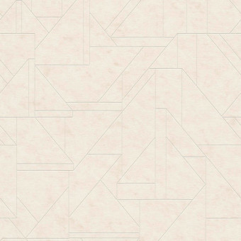 Tapet Art Deco geometric crem
