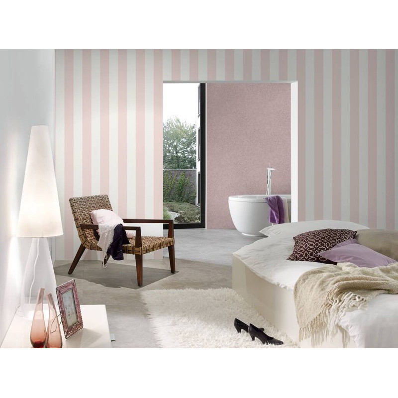 tapet-cu-dungi-roz-trendwall-ambient