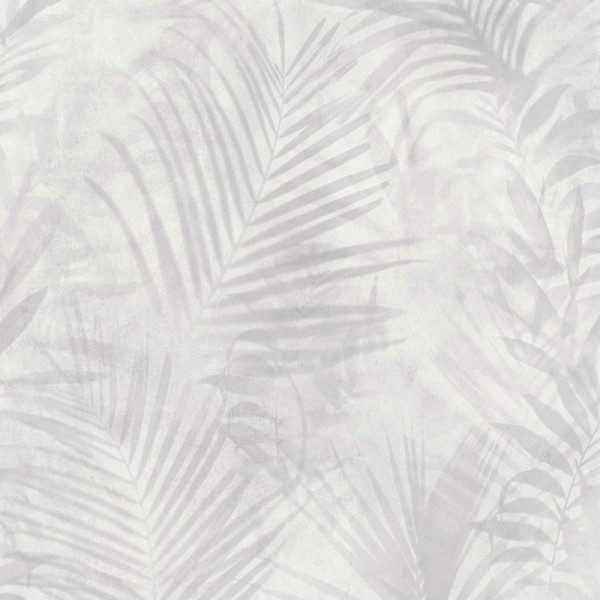Tapet gri cu frunze tropicale