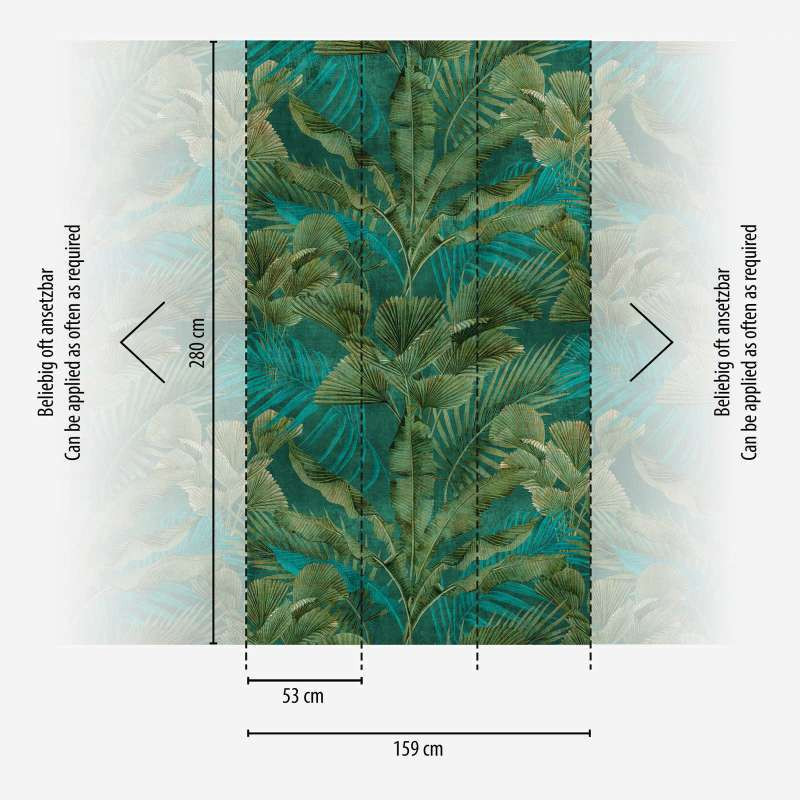 fototapet-palmieri-verde-albastru-dimensiuni