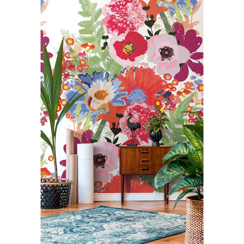 fototapet-eclectic-flori-in-acuarela-ambient