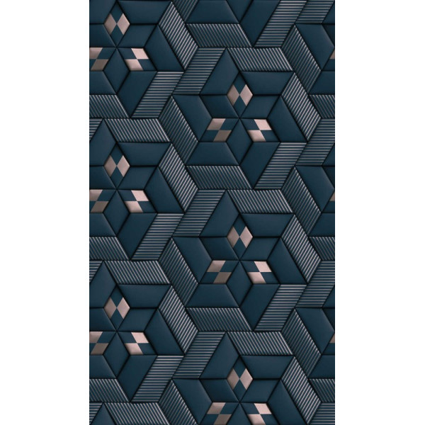 Fototapet abstract albastru cu efect 3D