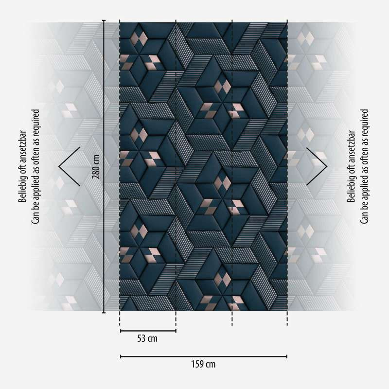fototapet-abstract-albastru-cu-efect-3d-dimensiuni