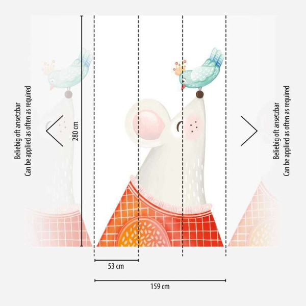 fototapet-camera-copii-soricel-dimensiuni