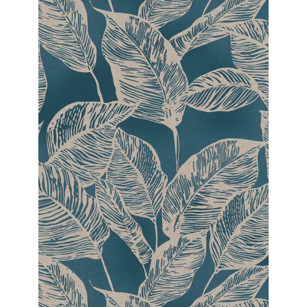 Tapet ecologic cu motiv vegetal albastru